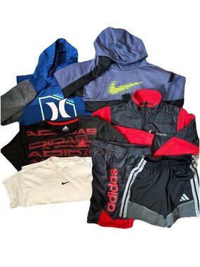 Boys Clothing Lot Small 7 8 Nike Adidas Columbia Hurley Hoodies Shorts Shirts